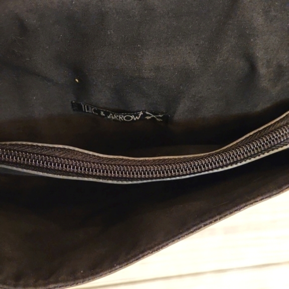 Womens Twig & Arrow blackish/gray crossbody bag with hanging bead. - Picture 10 of 16